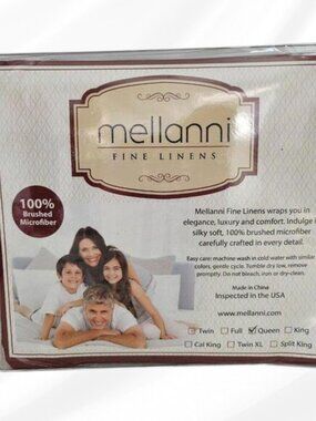 Mellanni Queen 4-Piece Sheet Set | Luxury Soft Cooling Bedding - Brick Red